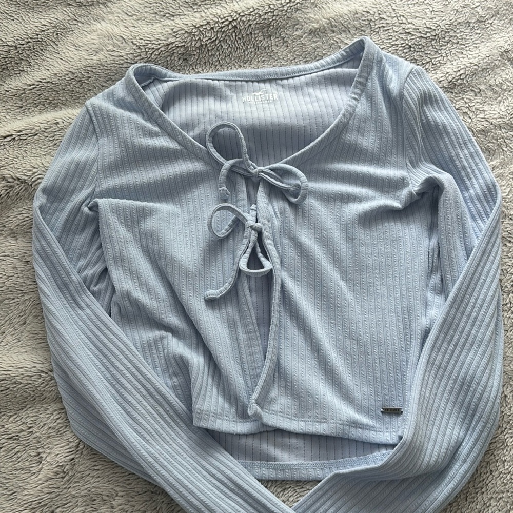 Hollister Longsleeve Tie Up Cover Small Blue